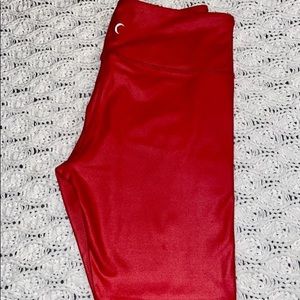 Red Metallic LNT 7/8 length Leggings